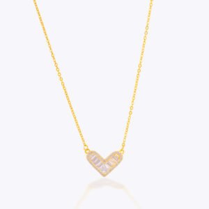 Altın Kaplama Kalp Model 925 Gümüş Kolye