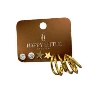 Sarmal Gold Küpe Seti