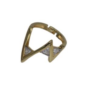 Zikzak Ayarlamalı 925 Gümüş Yüzük