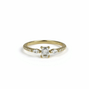 Mini Baget Altın Kaplama Çelik Yüzük