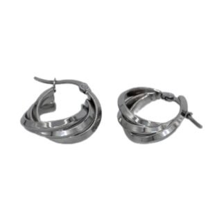 Sarmal Silver Çelik Küpe