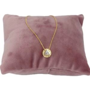 Üçgen Taşlı Minimal 925 Gümüş Kolye