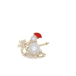 Kızakta Noel Baba Broş