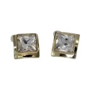 Büyük Zirkon Taşlı Çelik Küpe