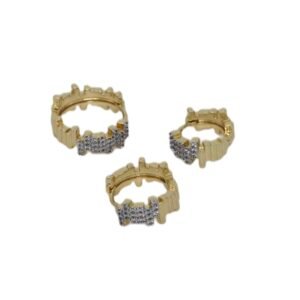 Üçlü Halka Zirkon Taşlı Set