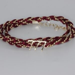 777 Bordo İp Bileklik