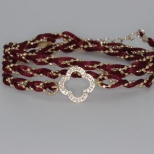 🍀 Bordo İp Bileklik